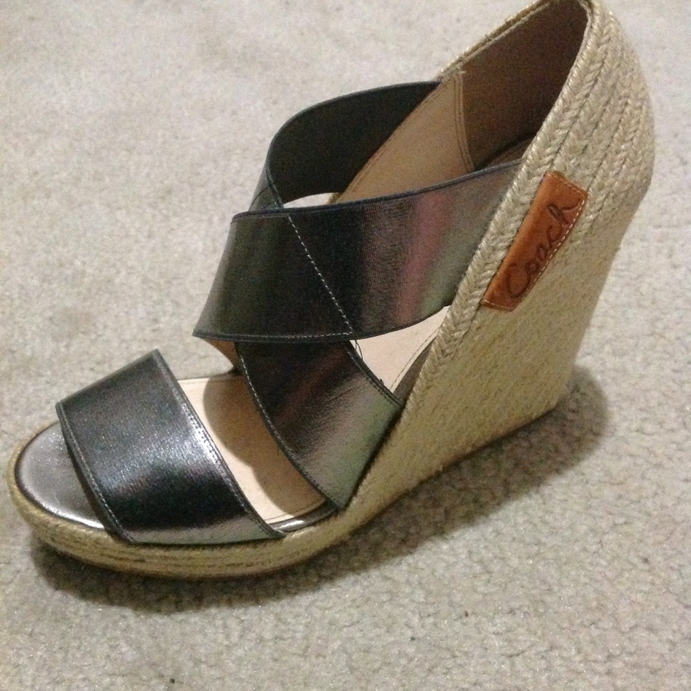 Coach dark silver, used one time….